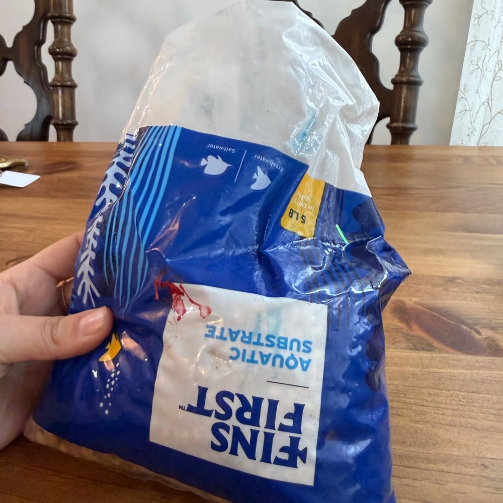 Fins First Aquatic Substrate Bag - Blue Packaging